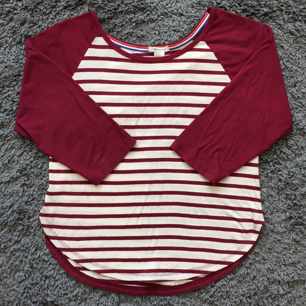 Forever 21 Striped 3/4 Sleeve